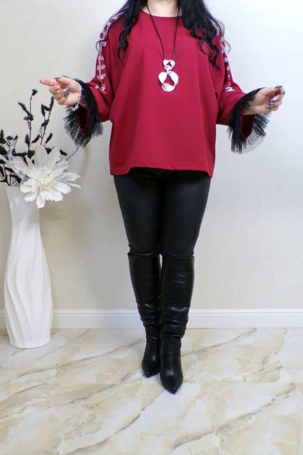 BLUZA GENTIANA-rosu