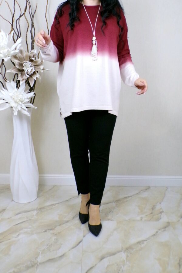 BLUZA BERTA grena /bej