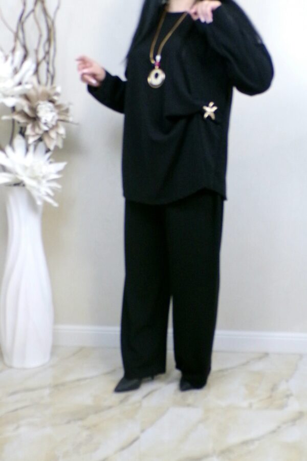 COMPLEU TUNICA si PANTALON ILSA-negru