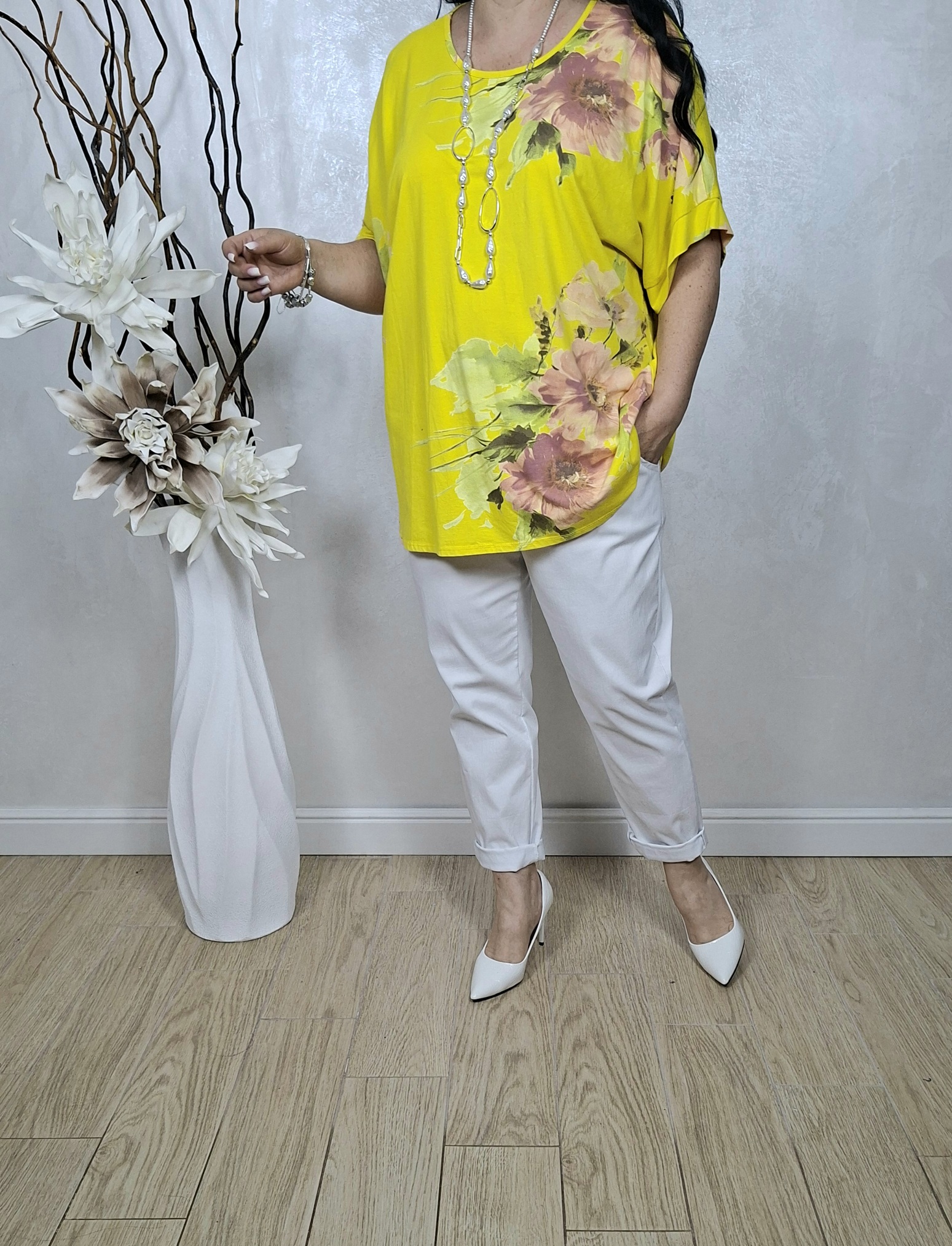 BLUZA EVEA - galben - imagine 3