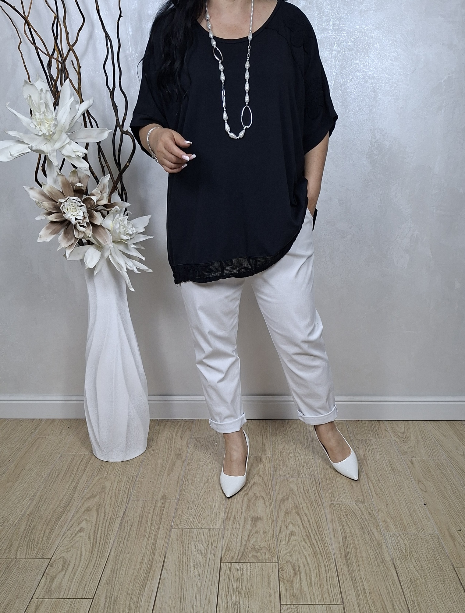 BLUZA CRINA - negru - imagine 3