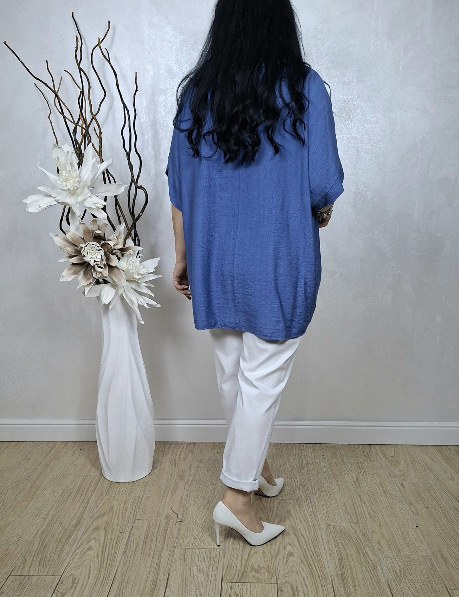 BLUZA ALVINIA-albastru - imagine 4